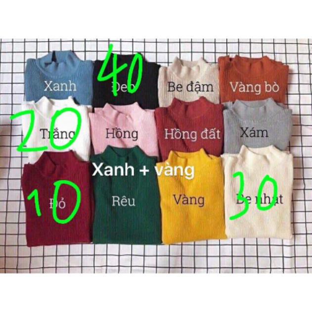 Combo 100 áo len cổ 3 phân quảng châu hàng đẹp hot hit