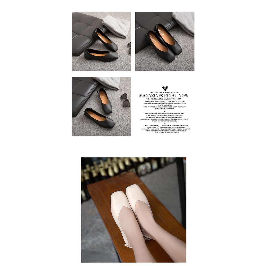 Giày Búp Bê Mũi Vuông Phong Cách Hàn Quốc 2020 Cho Nữ | BigBuy360 - bigbuy360.vn