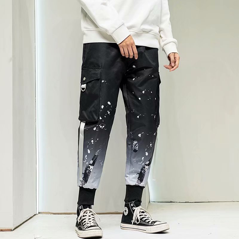Korean Fashion Plaid Men's Long Pants 2020