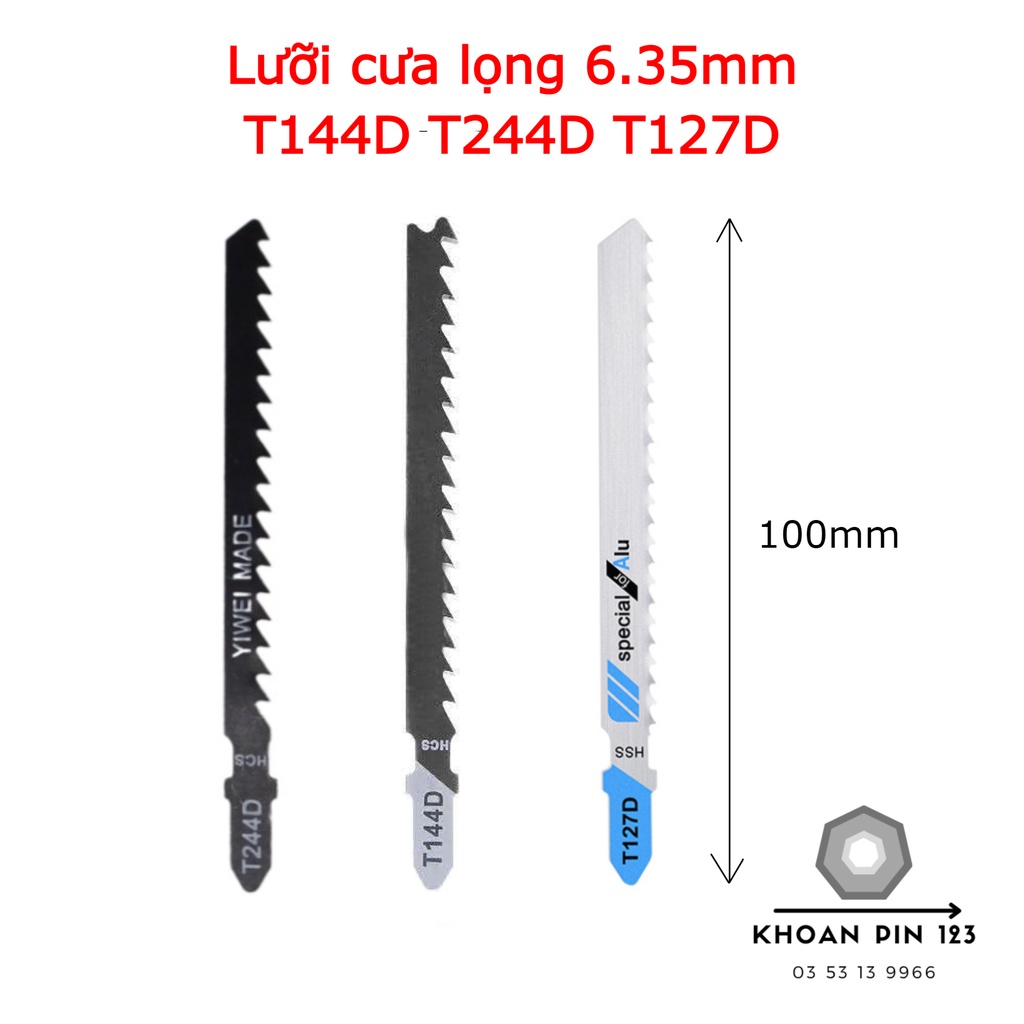 Lưỡi cưa lọng gỗ, sắt T144D T244D T127D chất liệu Thép carbon (lẻ 1 chiếc)