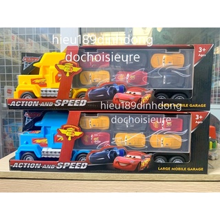 Hộp đồ chơi Xe container chở 6 xe mc queen