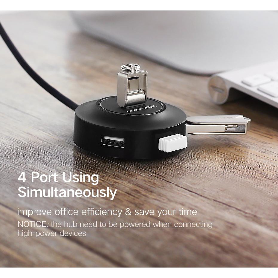 [FREESHIP 99K]_Bộ chia 4 cổng USB 2.0 Ugreen 20277