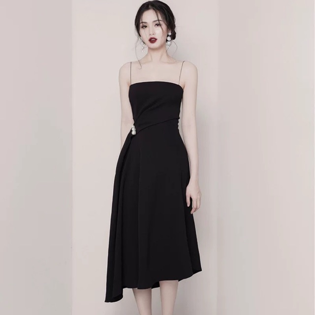 Váy 2 dây sang , đỏ đô và đen