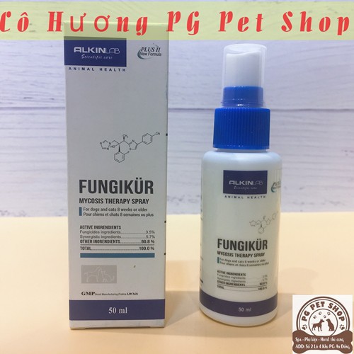 [FREESHIP - HÀNG CHÍNH HÃNG] Thuốc Xịt Trị Nấm Da Cho Chó Mèo Alkin Fungikur – TD8