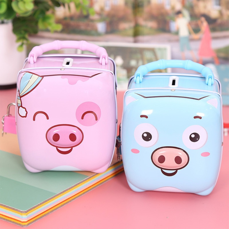 Hộp Đựng Tiền Tiết Kiệm An Toàn Bằng Thiếc Cho Bé