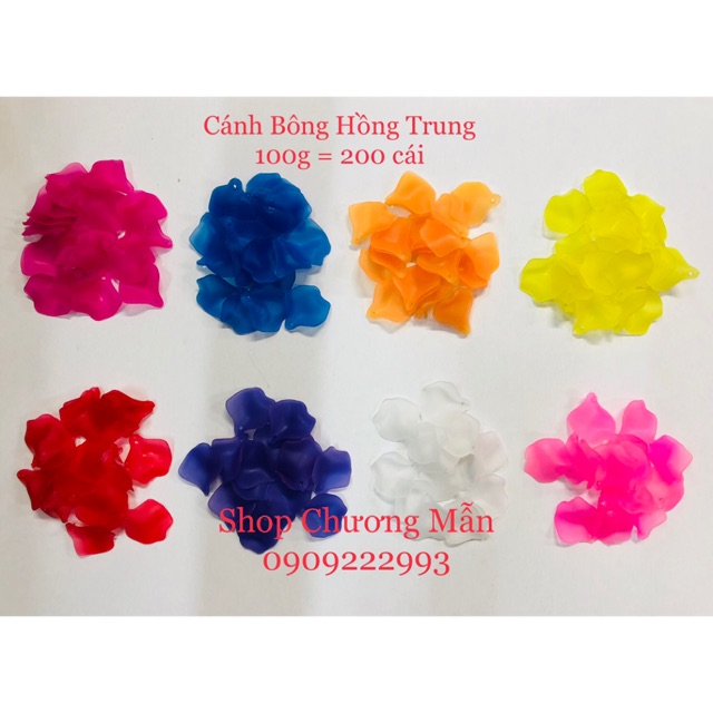 100G Cánh Bông Hồng Trung Mờ Đủ Màu Giá Sỉ