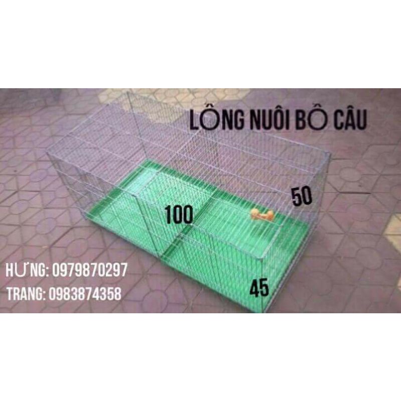 Lồng 1mx50x50 nuôi gà tre, gà cảnh, gà chọi 2 ngăn nan dày chống chuột