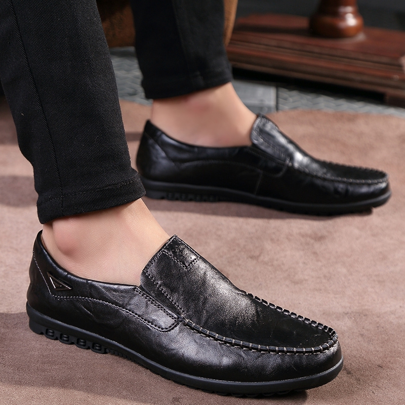 Giày Lười Nam Bằng Da Thật Size 37-47