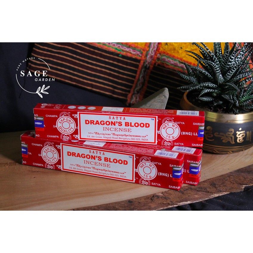 NHANG SATYA HUYẾT RỒNG - SỨC MẠNH TÂM LINH (Dragon blood incense)_SAGE GARDEN