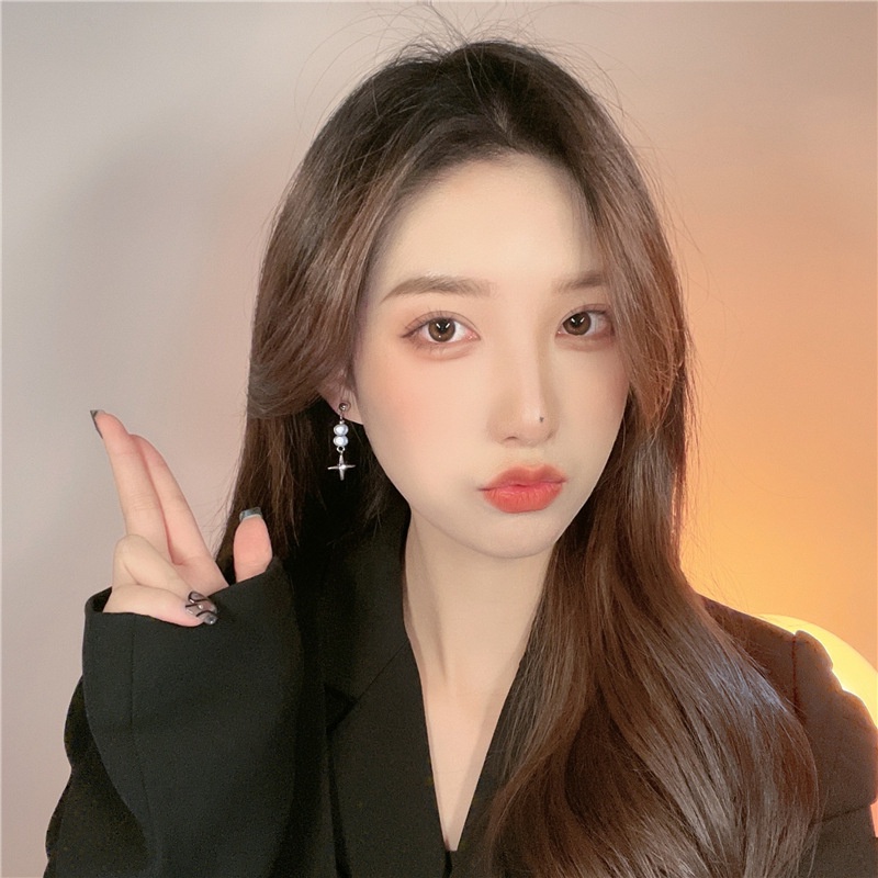 Khuyên Tai Bạc Đính Ngọc Trai Nhân Tạo Thiết Kế Thời Trang Mới