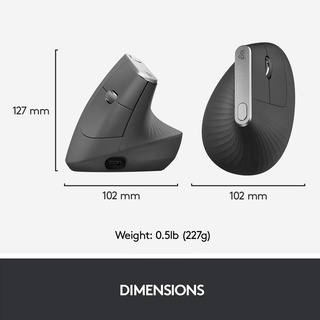 Logitech MX Vertical - Ergonomic Wireless Bluetooth mouse with adjustable angle to reduce fatigue