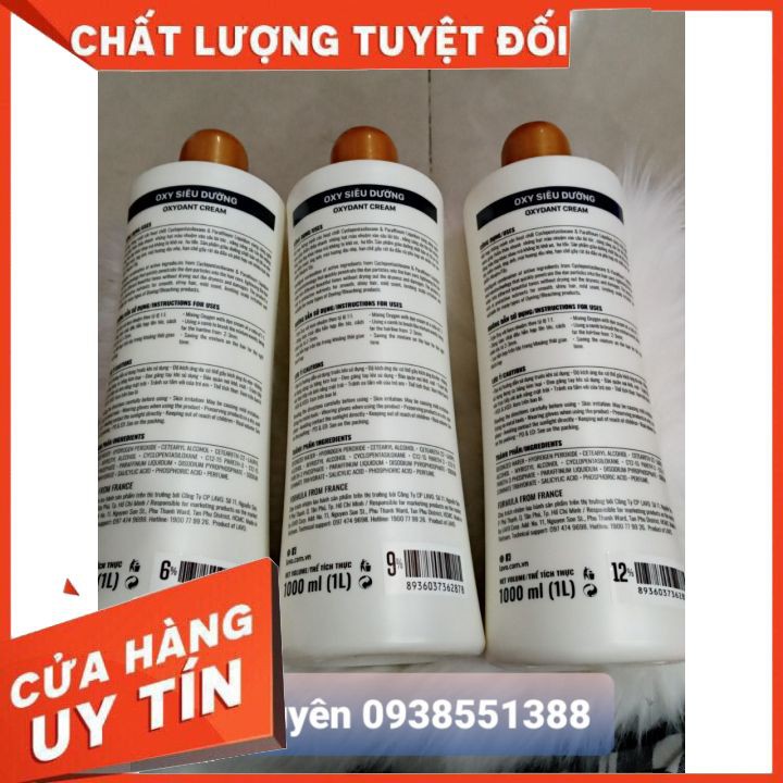 OXY TRỢ NHUỘM LAVOX NANO COMPLEX 1000 ml  6%-9%-12%  FREESHIP  siêu dưỡng collagen cao cấp thơm không ngứa rát da đầu.