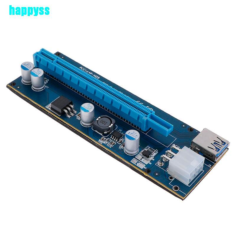 Card Mở Rộng Ha Ver009S Pci-E Riser Card 009s Pci Express 1x Sang 16x 4pin 6pin Sata