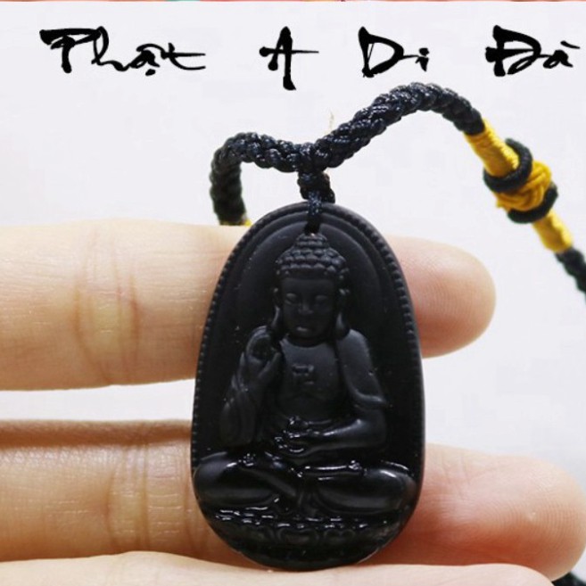 Dây chuyền phật A Di Đà size nhỏ - Bản mệnh người tuổi Tuất, Hợi -Hàng cao cấp
