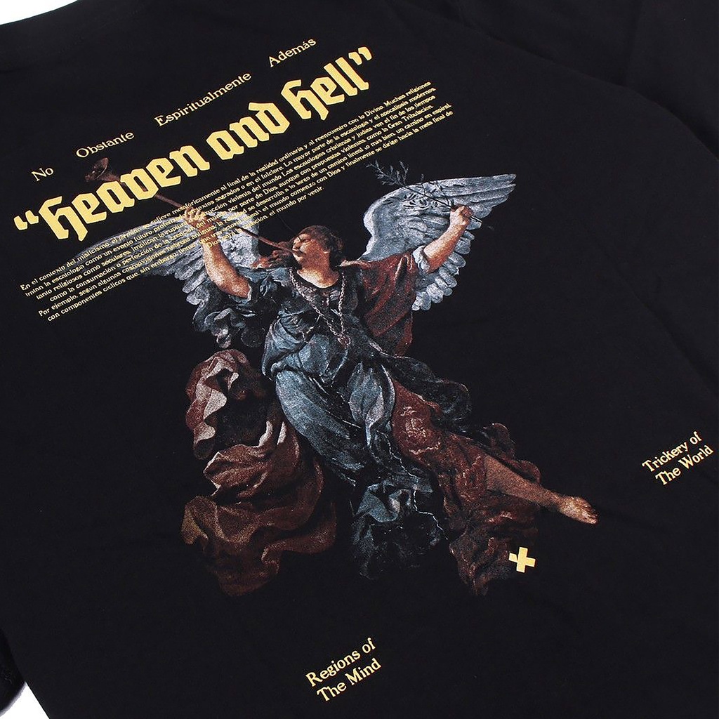 Áo Thun GREEND Unisex Local Brand Tay Lỡ Oversize Black/White Gothic Art Paintings Ver 2 T-Shirt TS051
