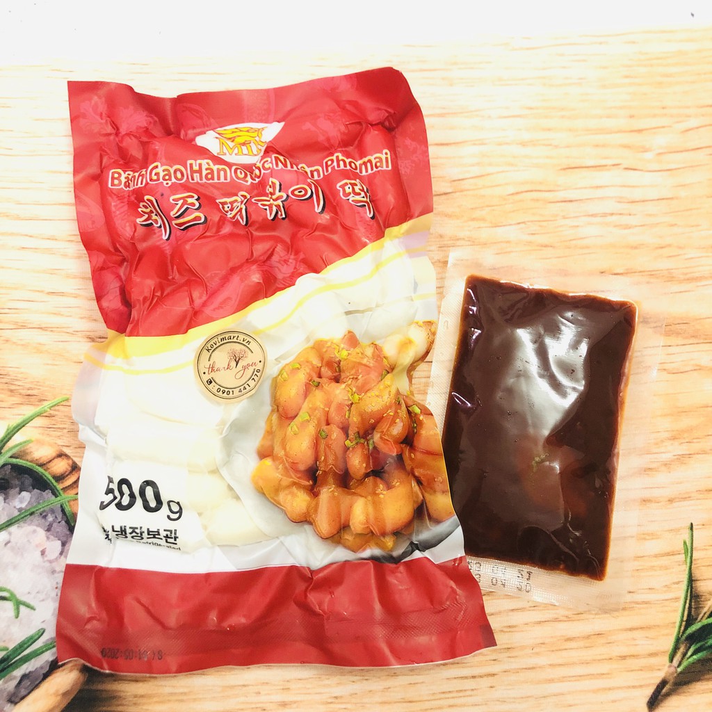 BÁNH GẠO HÀN QUỐC NHÂN PHÔ MAI 500G KÈM SỐT loại mới | BigBuy360 - bigbuy360.vn
