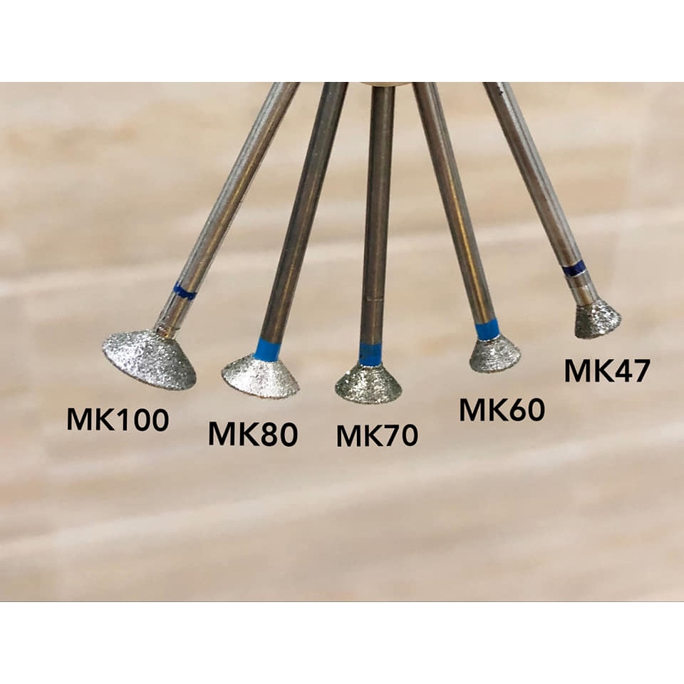 Mùi mài kim cương hình dù đủ size 2.35mm