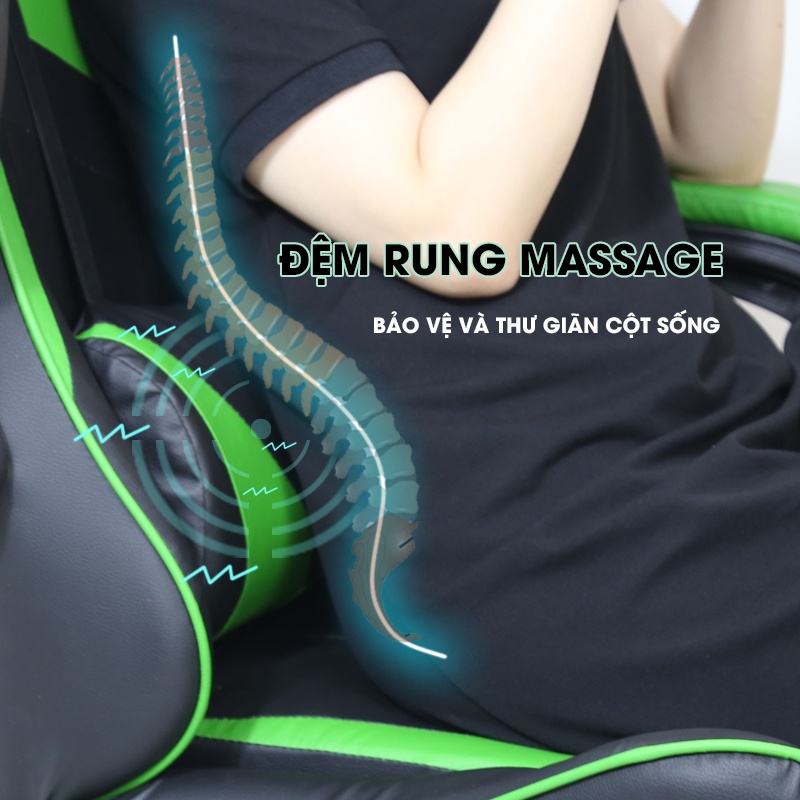 Ghế ngồi xoay có massage, ngả lưng, gác chân bọc da cao cấp noithatcaocap86