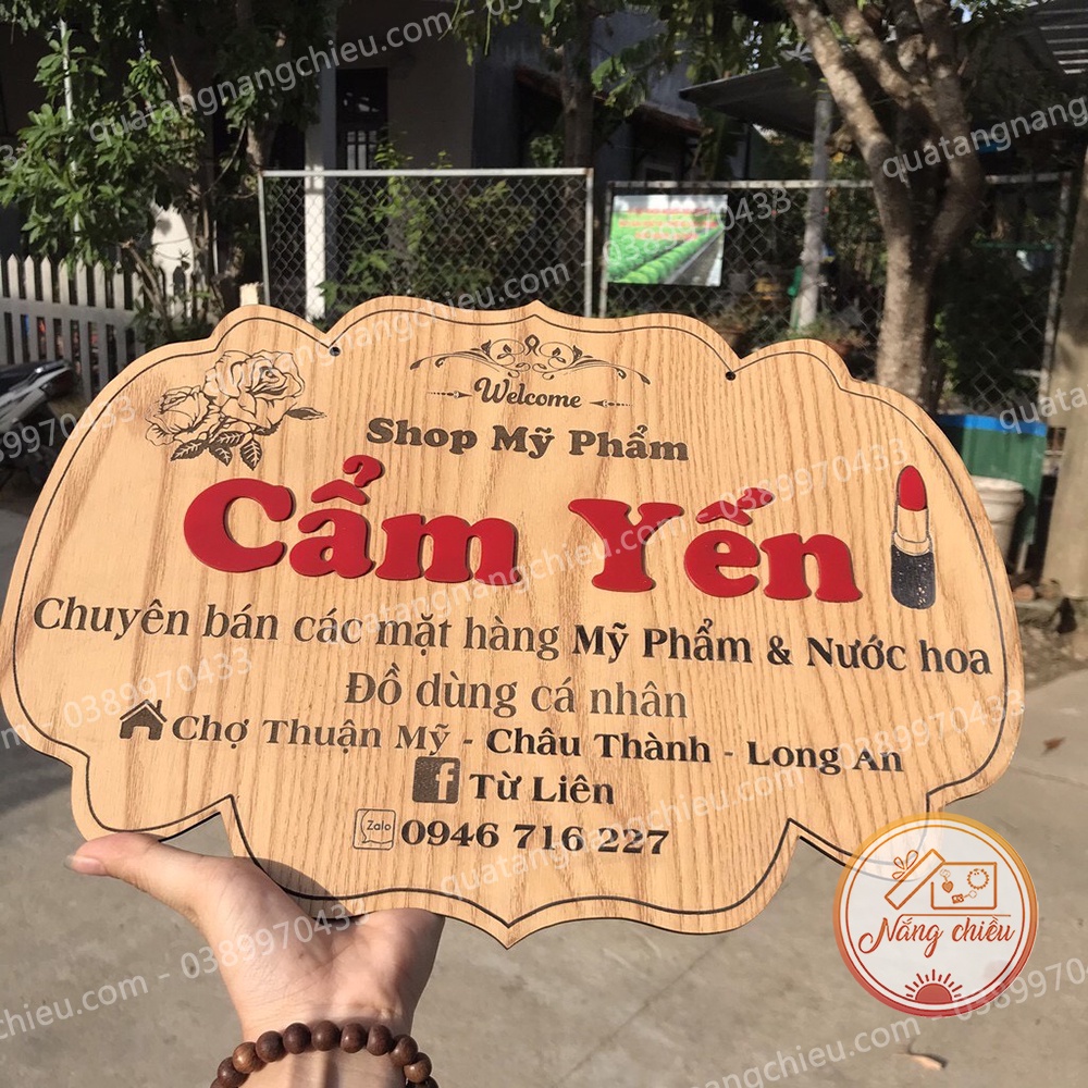 Bảng hiệu gỗ vintage treo Shop bán hàng - Free thiết kế theo yêu cầu