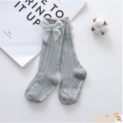 Vớ cotton đính nơ dễ thương cho bé gái
