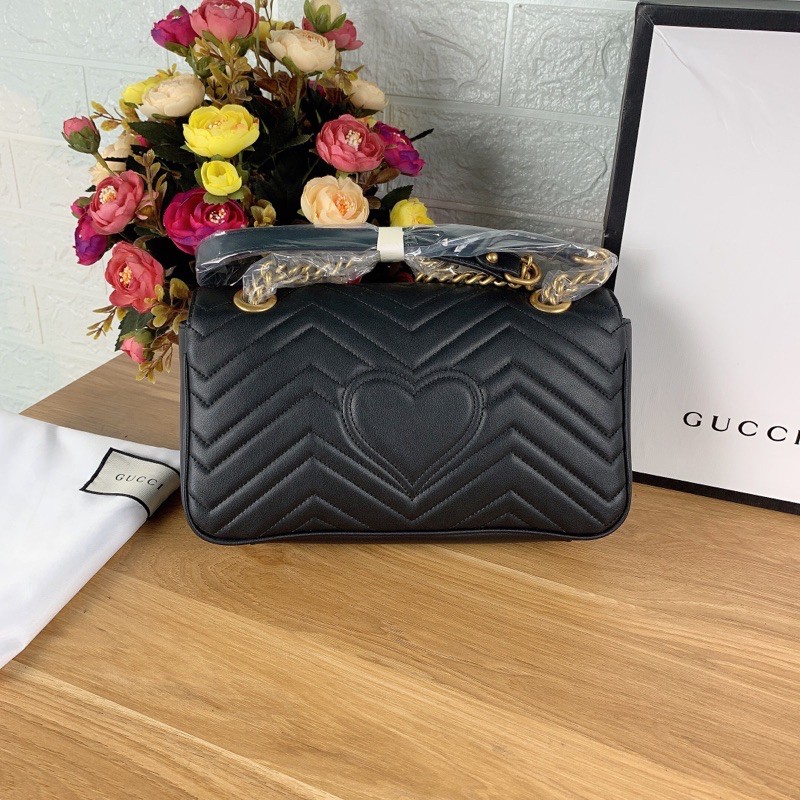 Túi xách Gucci Marmont màu đen size 26cm (có sẵn)