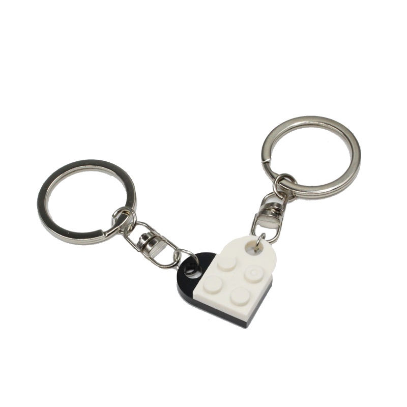 Set 2 Móc Khóa Hình Mảnh Ghép Trái Tim Cho Cặp Đôi