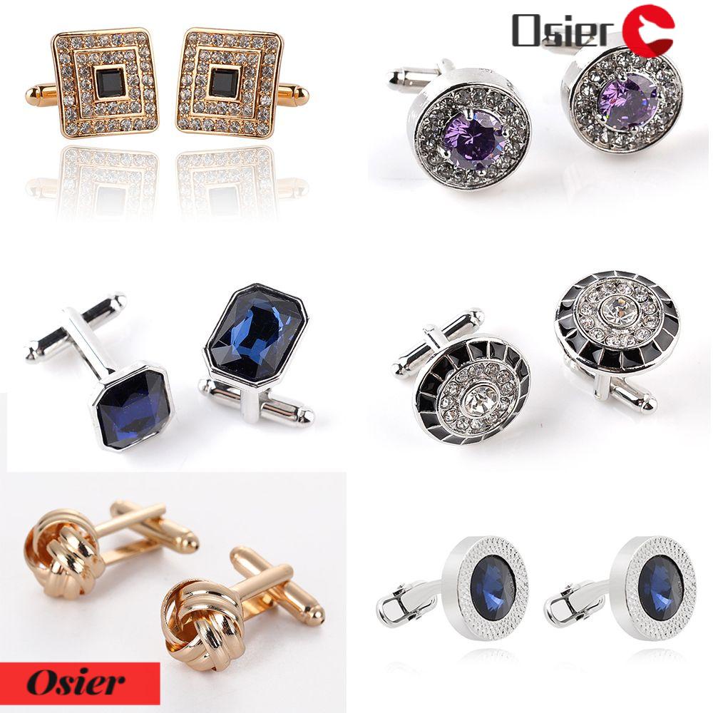 Khuy Măng Sét OSIER1 Cho Nam|Khuy Măng Sét Áo Sơ Mi Trắng Hình Vương Miện Sang Trọng