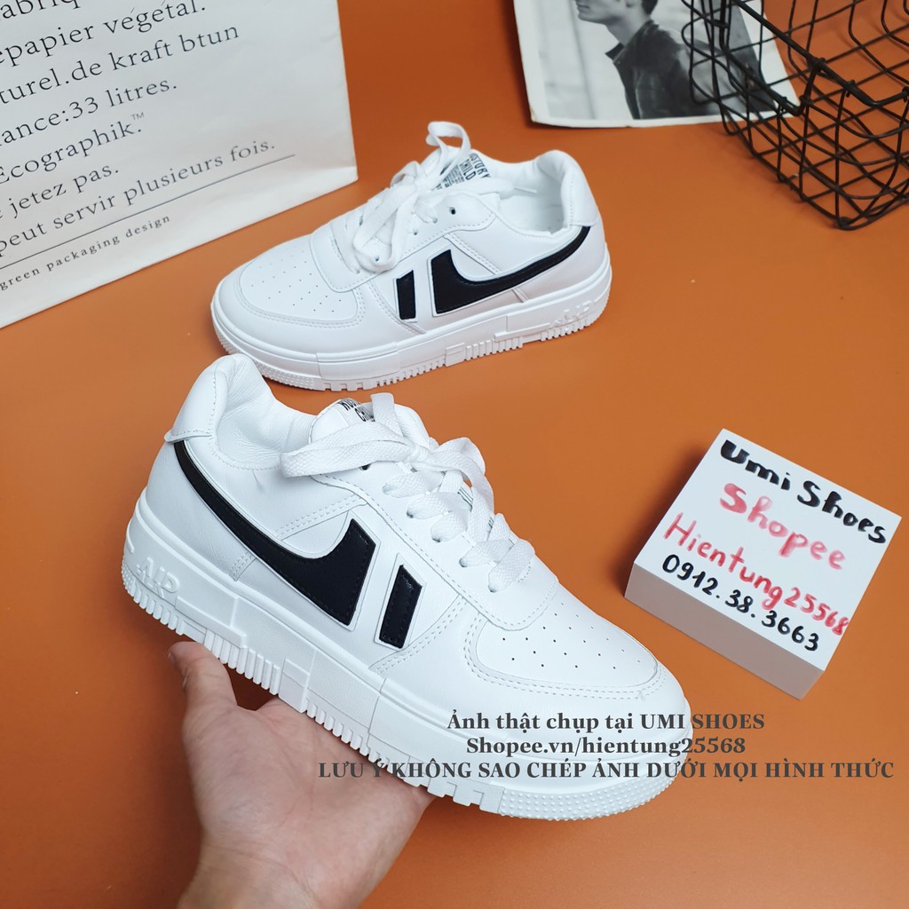 [NOWSHIP HN] Giày thể thao nữ đế bằng cao 4cm mã SD01 mềm êm giá rẻ học sinh đi học đi chơi đơn giản màu đen trắng/xanh | BigBuy360 - bigbuy360.vn