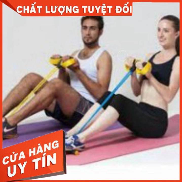 Dụng Cụ Tập Gym, Tập Cơ Bụng Tại Nhà, Kéo Tay Tummy Trimmer Dây Cao Su - VietShop