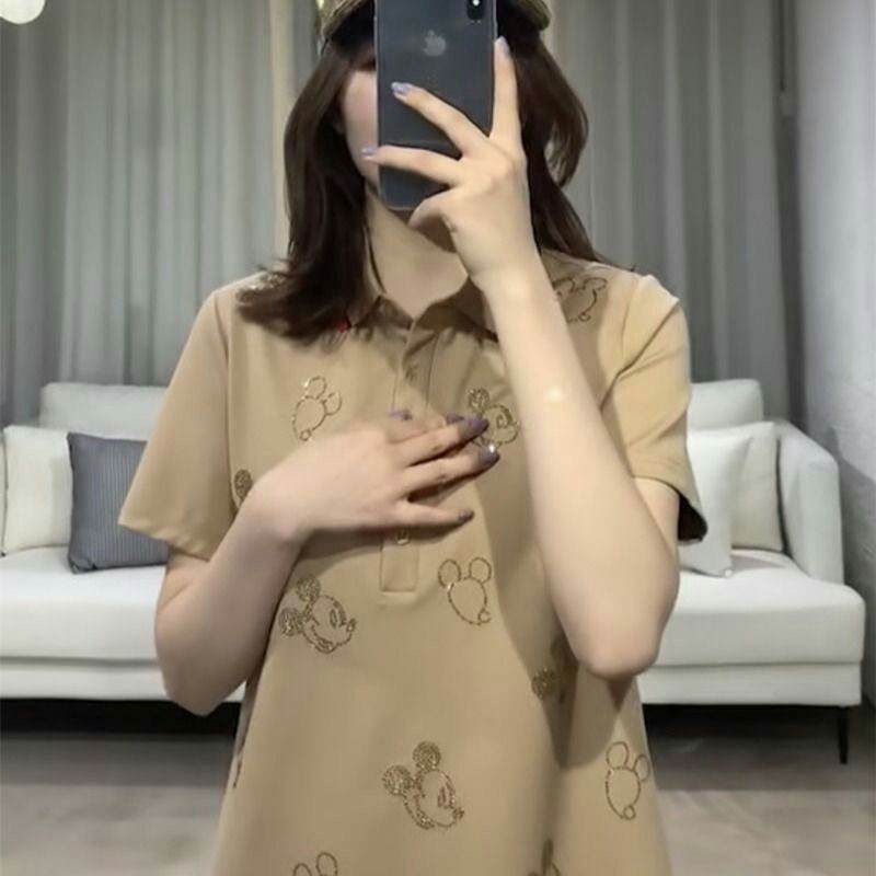 Váy polo dáng suông mickey quảng châu cao cấp