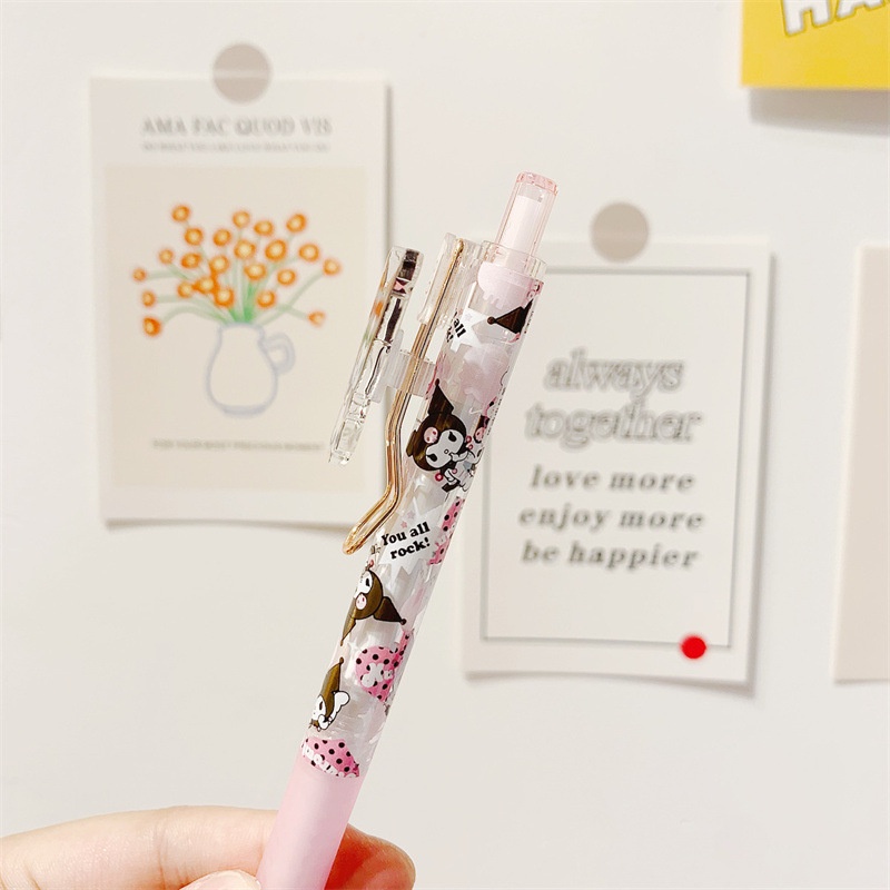 Bút bi gel Sanrio gia đình 0.5mm dễ thương Melody Cinnamoroll hình Cinnamoroll hoạt hình sinh viên quà văn phòng phẩm