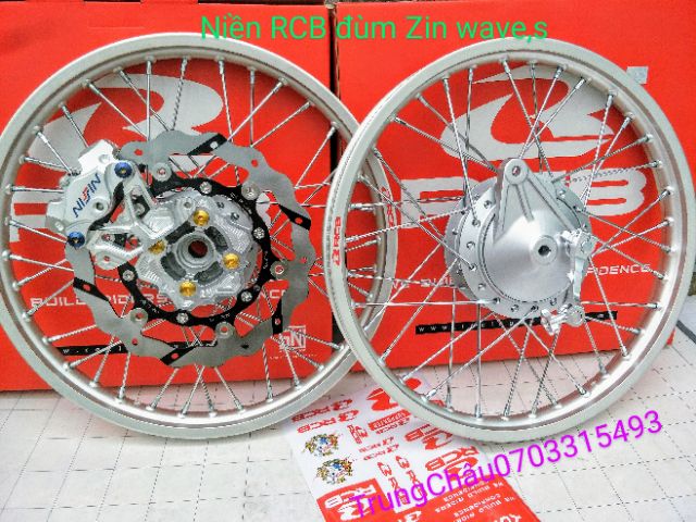 Bánh CĂM RCB chính hãng, đùm WAVE S Zin, kèm heo nicsin, đĩa pat KTM