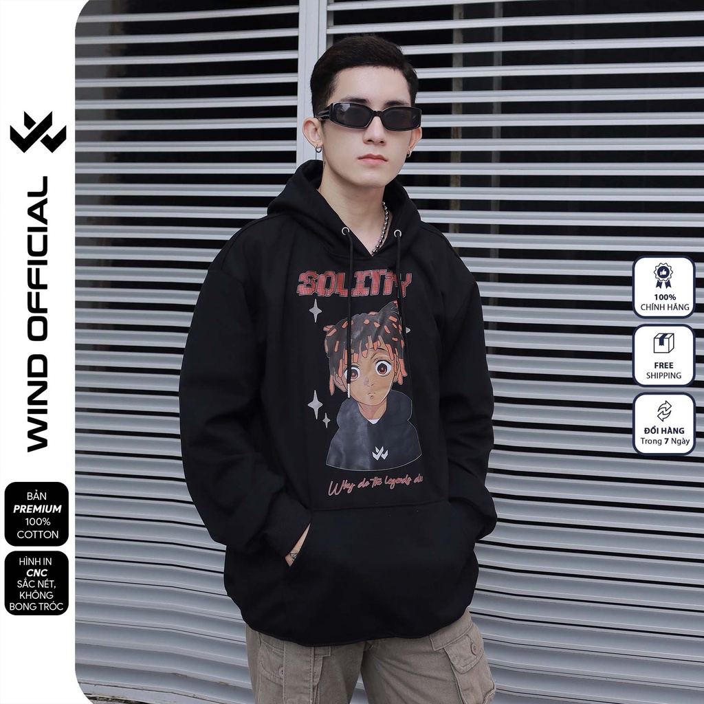 Áo hoodie unisex form rộng WIND Rapper Say bản Premium nỉ ngoại nam nữ oversize ulzzang