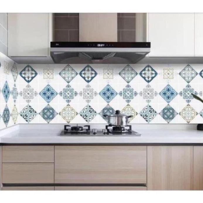 Decal Dán tường bếp hình hoa