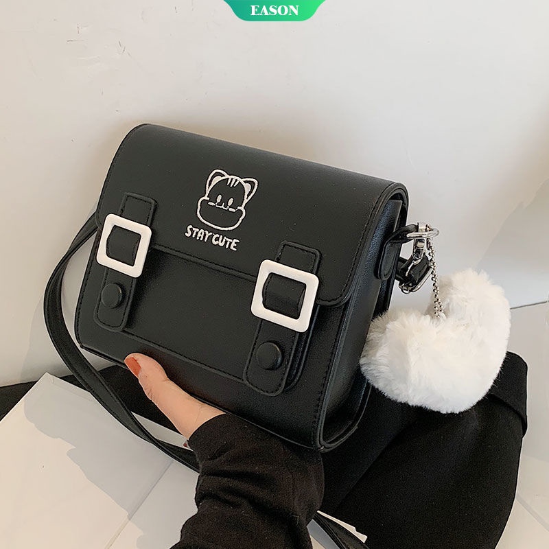 2021 New Fashion Female Bag Small Fresh Messenger Bag Cambridge Satchel All-match Small Square Bag Sweet Girl Bag Shoulder Bag【E.A】