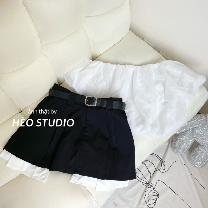 Chân Váy Giả Lộ Túi Kèm Belt Hèo Studio (Ảnh Thật + Video)
