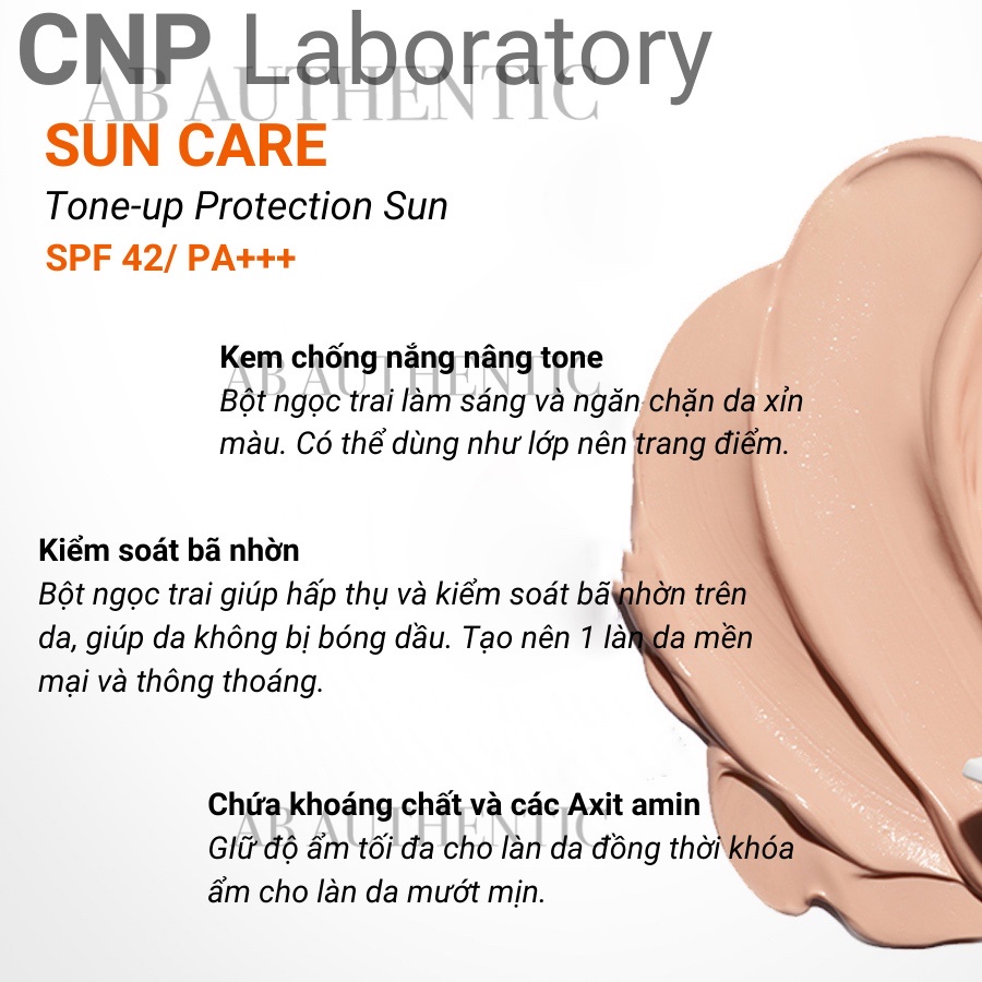 Kem chống nắng nâng tông da CNP Laboratory Tone-Up Protection Sun 50 ml- AB Authentic