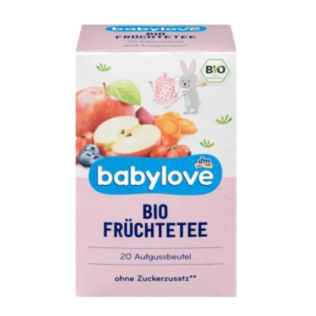 Trà trái cây hữu cơ Babylove cho bé ăn dặm từ 5 tháng tuổi  - Babytea - Nội địa Đức