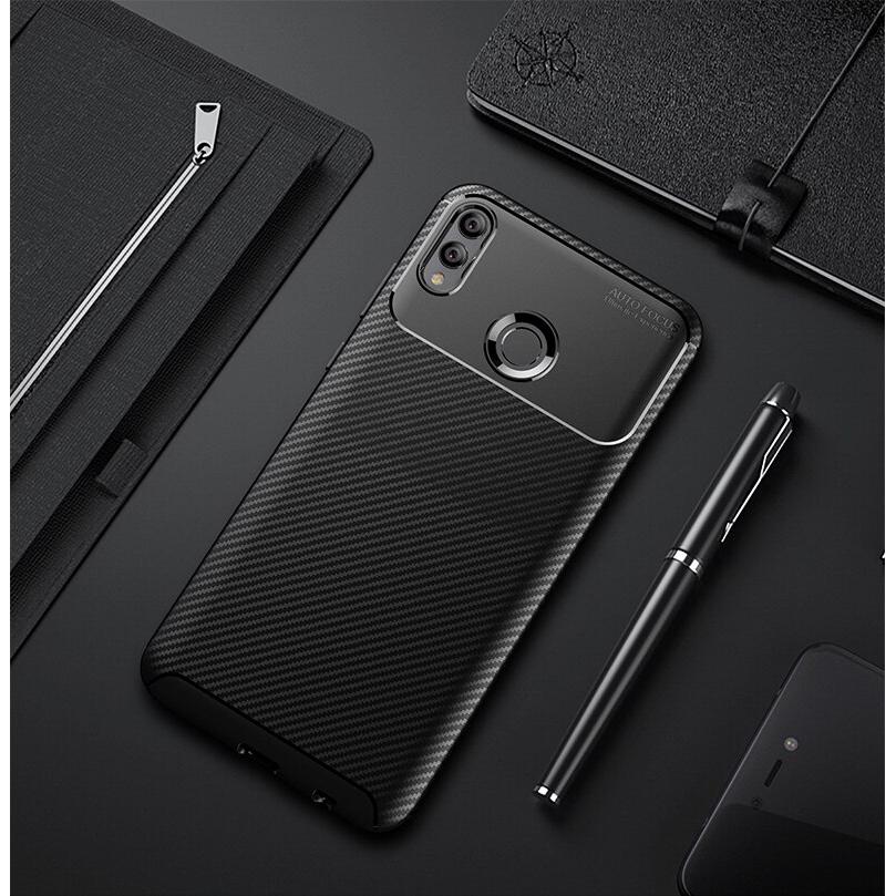 Huawei P Smart Y9 2019 Case Honor 8C 8X Max Cover carbon fiber Shockproof soft silicone Back Cases