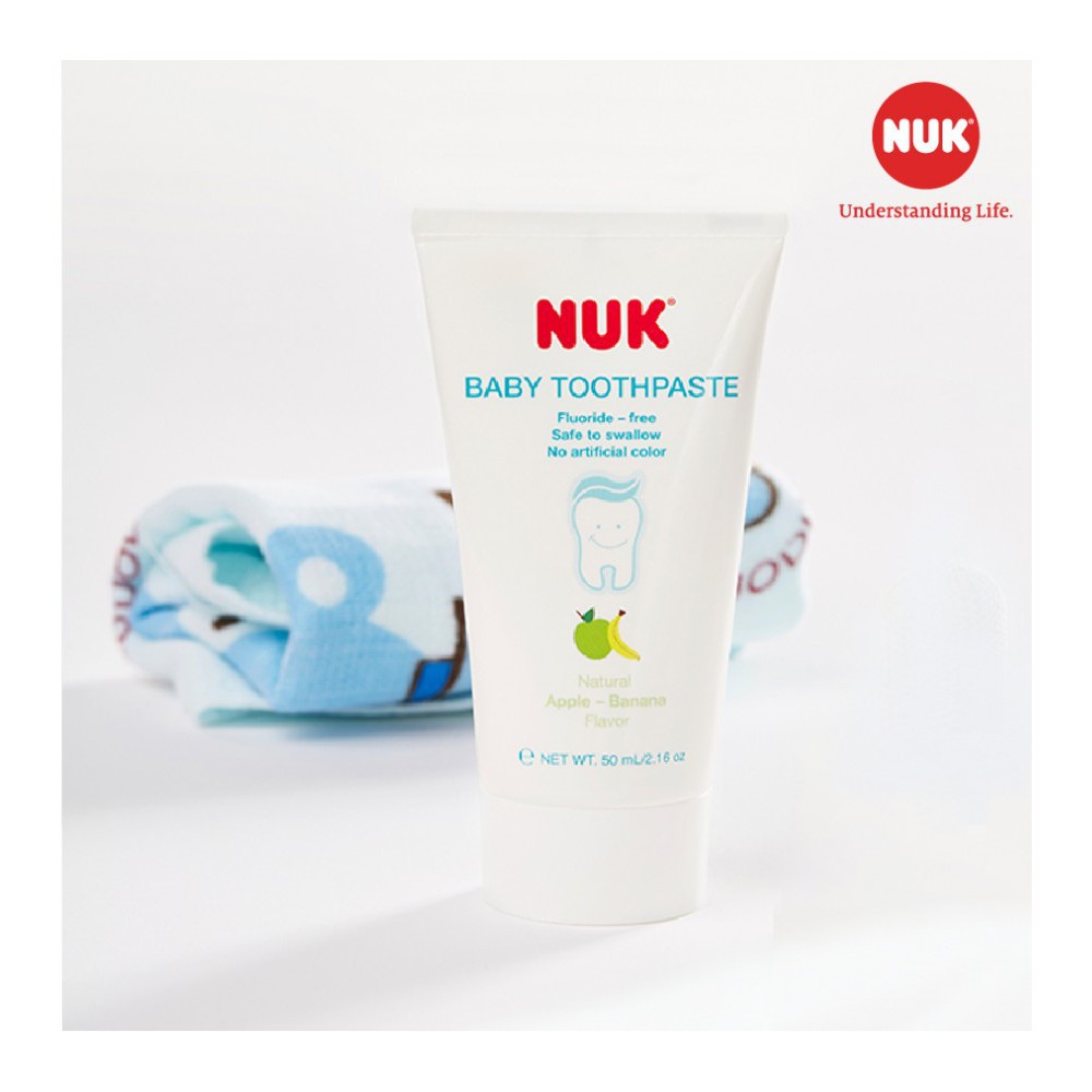 KEM ĐÁNH RĂNG TRẺ EM NUK NUỐT ĐƯỢC KHÔNG FLOURIDE 3-36 THÁNG (50G)