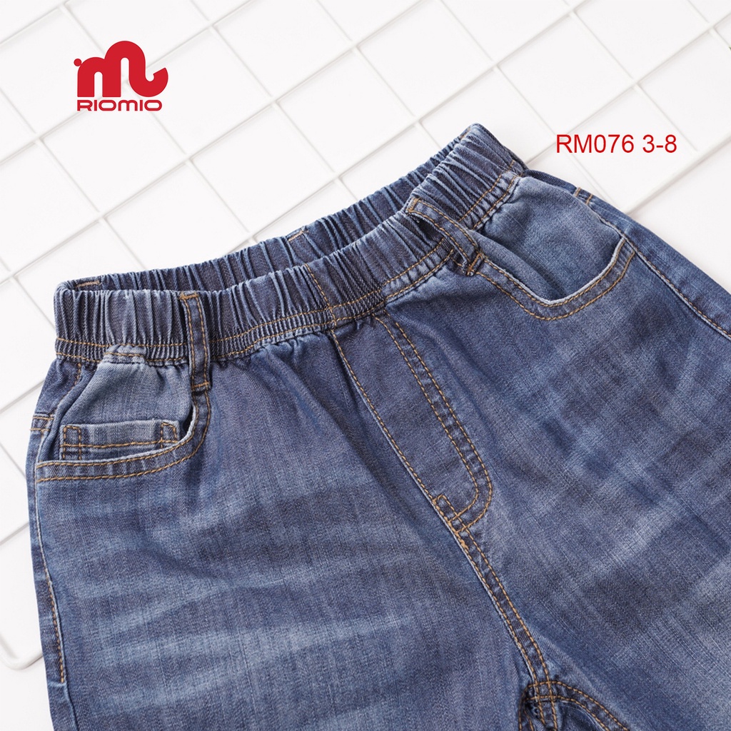 Quần bò bé trai Quần short jean Riomio 100% cotton jean thoáng mát thấm hút mồ hôi hand feel mềm mịn - RM076