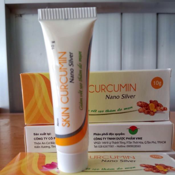 KEM SKIN CURCUMIN NANOSILVER 10G - GIẢM VẾT SẸO DO THÂM MỤN