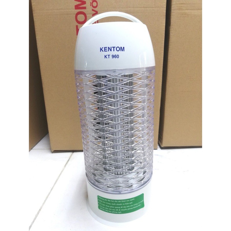 Đèn bắt muỗi và côn trùng Kentom KT960 hình trụ - bảo hành chính hãng, giao hoả tốc nowship trong HCM