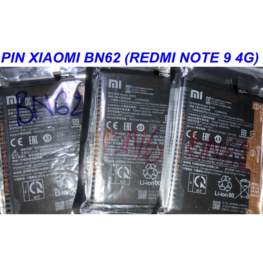 PIN XIAOMI BN62