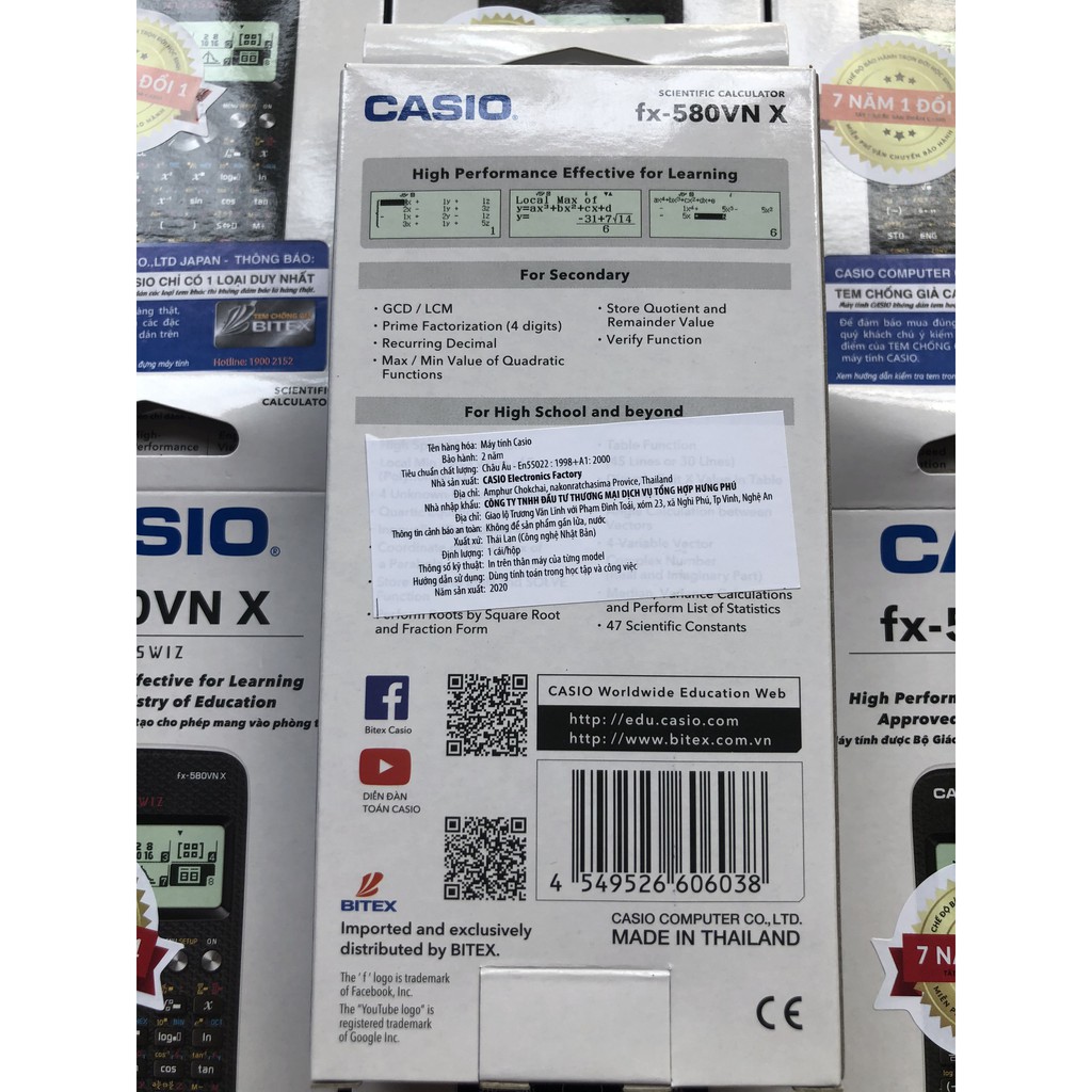 Máy tính Casio fx 580vnx chính hãng, máy tính cầm tay Casio || Công nghệ TVB