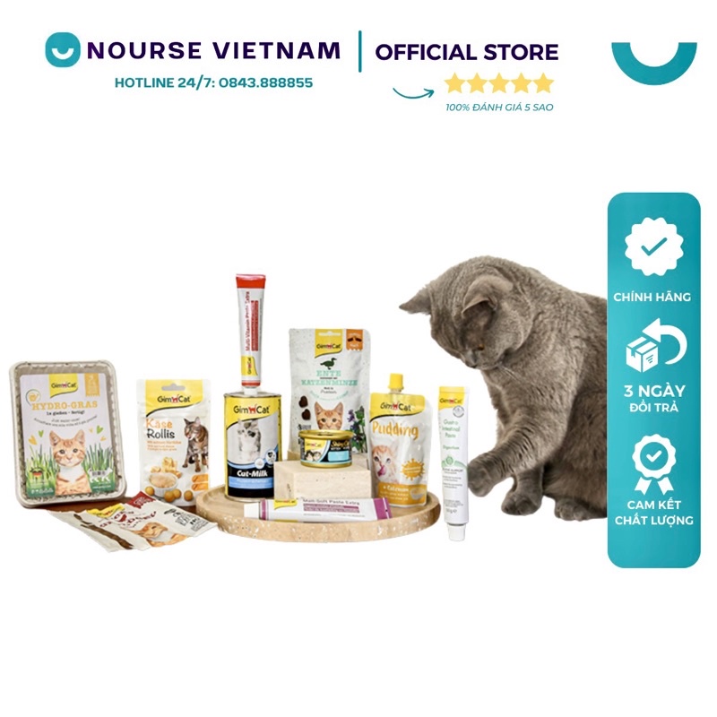 Vitamin cho mèo Gimcat Gel dinh dưỡng cho mèo dưỡng lông phát triển toàn diện NourseVietnam
