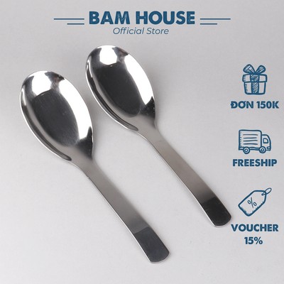 Muỗng canh vuông inox Bam House cán vuông loại dày cao cấp MCV01