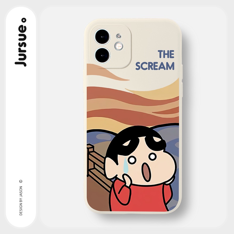 Ốp lưng JURSUE hoạt hình cặp đôi dễ thương đẹp Cho iPhone 14 13 12 11 Pro Max SE 2020 X XR XS 8 7 ip 6S 6 Plus kute Y2234