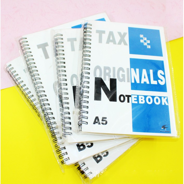 Sổ tay cỡ A5 gáy lò xo có dòng kẻ Tax Originals 100 trang giá rẻ tiện dụng cho học sinh sinh viên