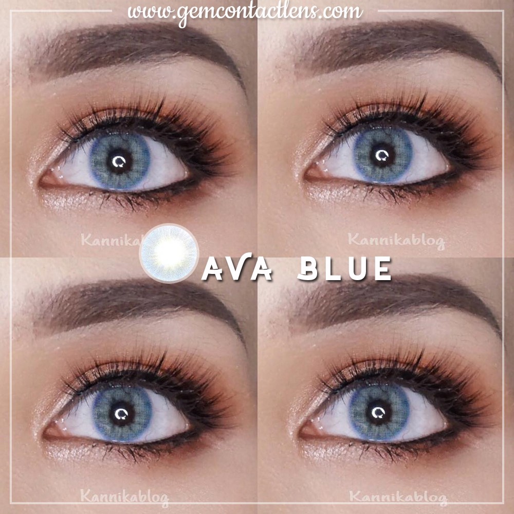 Áp Tròng AVA BLUE - Ẩm Cao 55% - HSD 6 Tháng, Lens Không Viền Không Giãn Đủ Độ Có Lệch Tông Tây Phù Hợp Mắt Nhạy Cảm